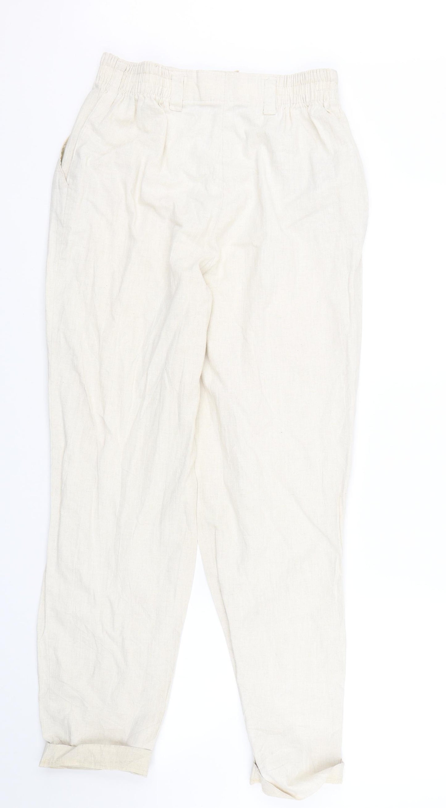 Preworn Womens Beige   Capri Trousers Size 28 L26 in