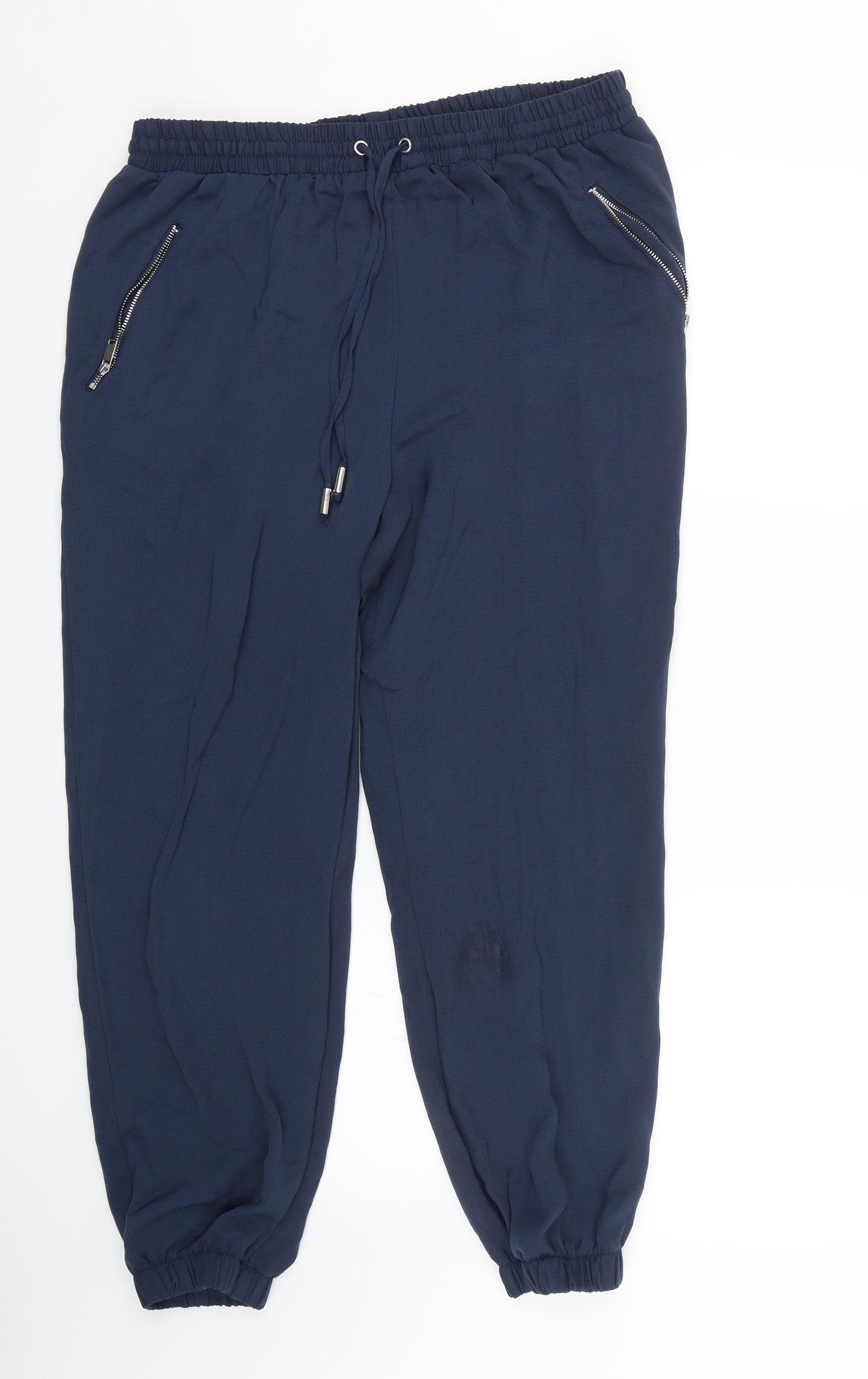 Papaya Womens Blue   Capri Trousers Size 16 L26 in