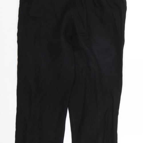 Papaya Womens Black Herringbone  Trousers  Size 10 L25 in