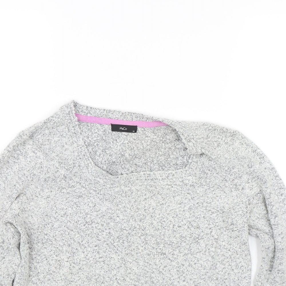 M&Co Womens Grey   Pullover Jumper Size 12