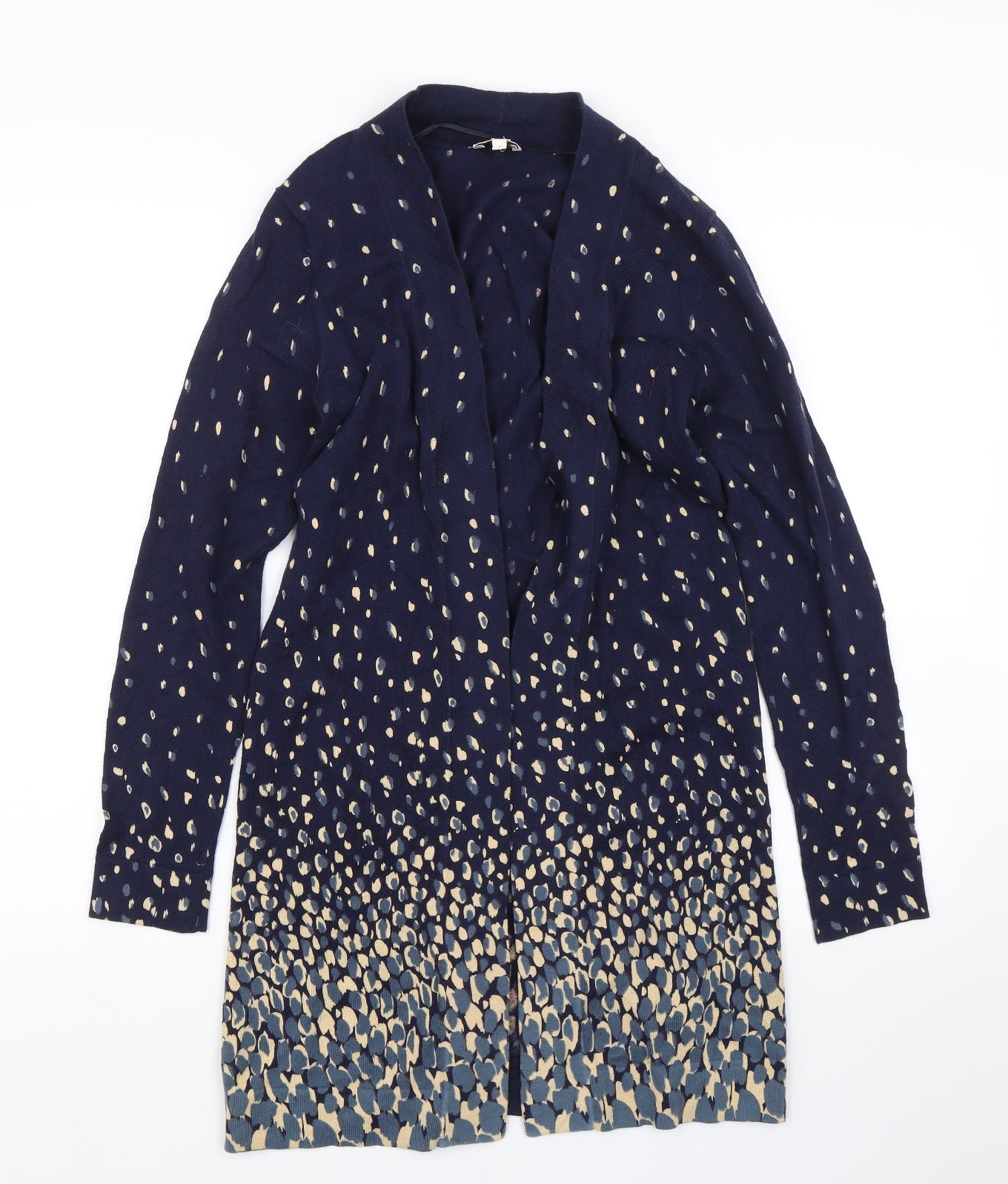 EAST Womens Blue Polka Dot  Cardigan Jumper Size S