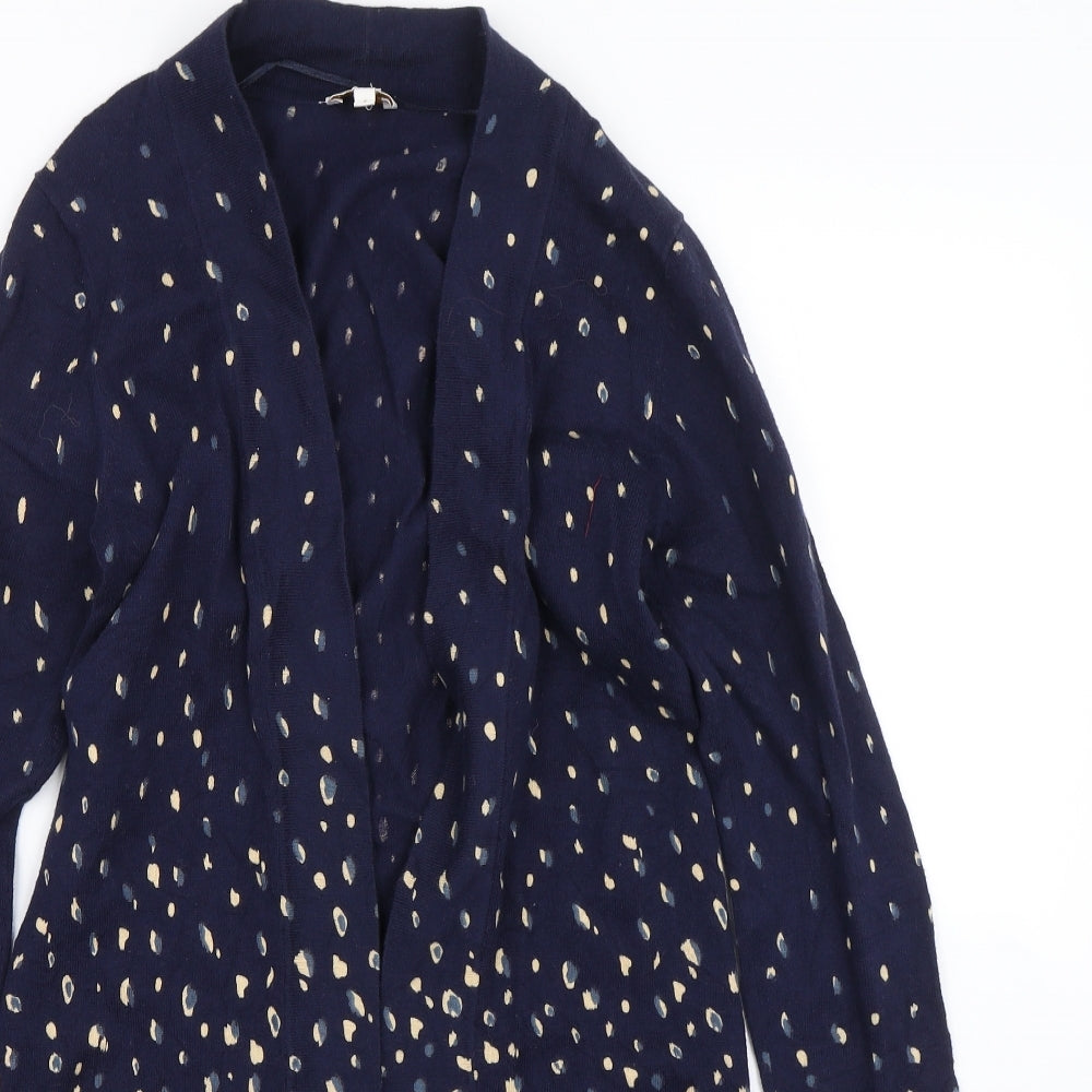 EAST Womens Blue Polka Dot  Cardigan Jumper Size S