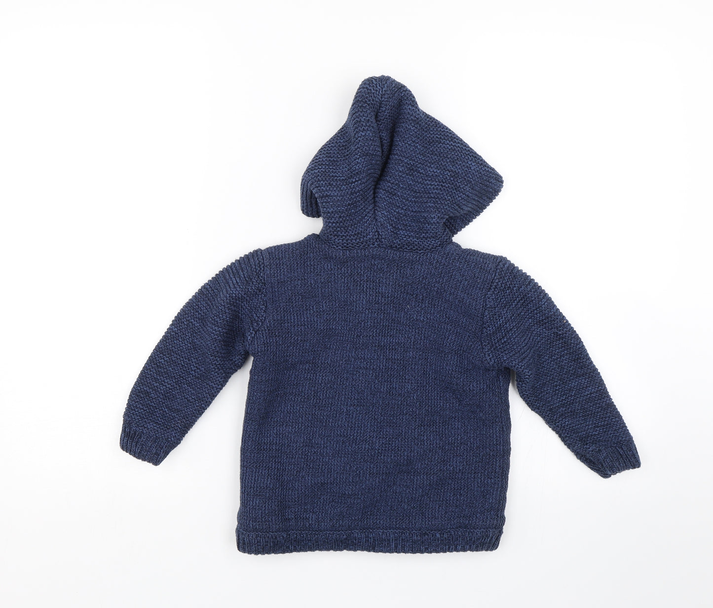 NEXT Boys Blue  Knit Full Zip Hoodie Size 2-3 Years