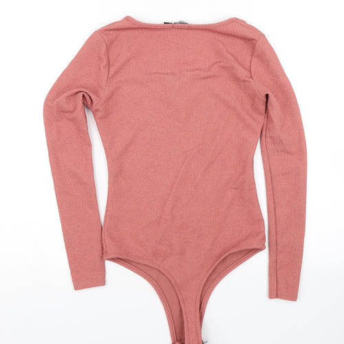 Boohoo Womens Pink   Wrap T-Shirt Size 6