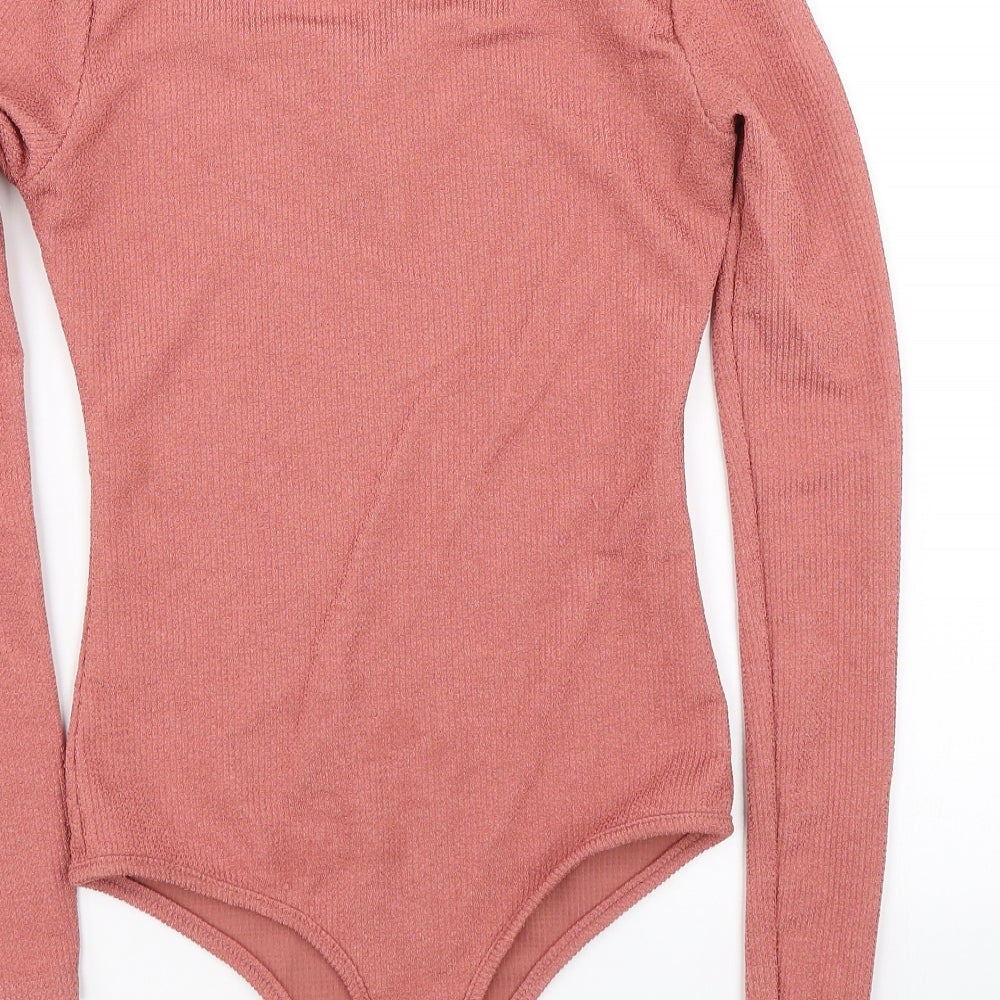 Boohoo Womens Pink   Wrap T-Shirt Size 6