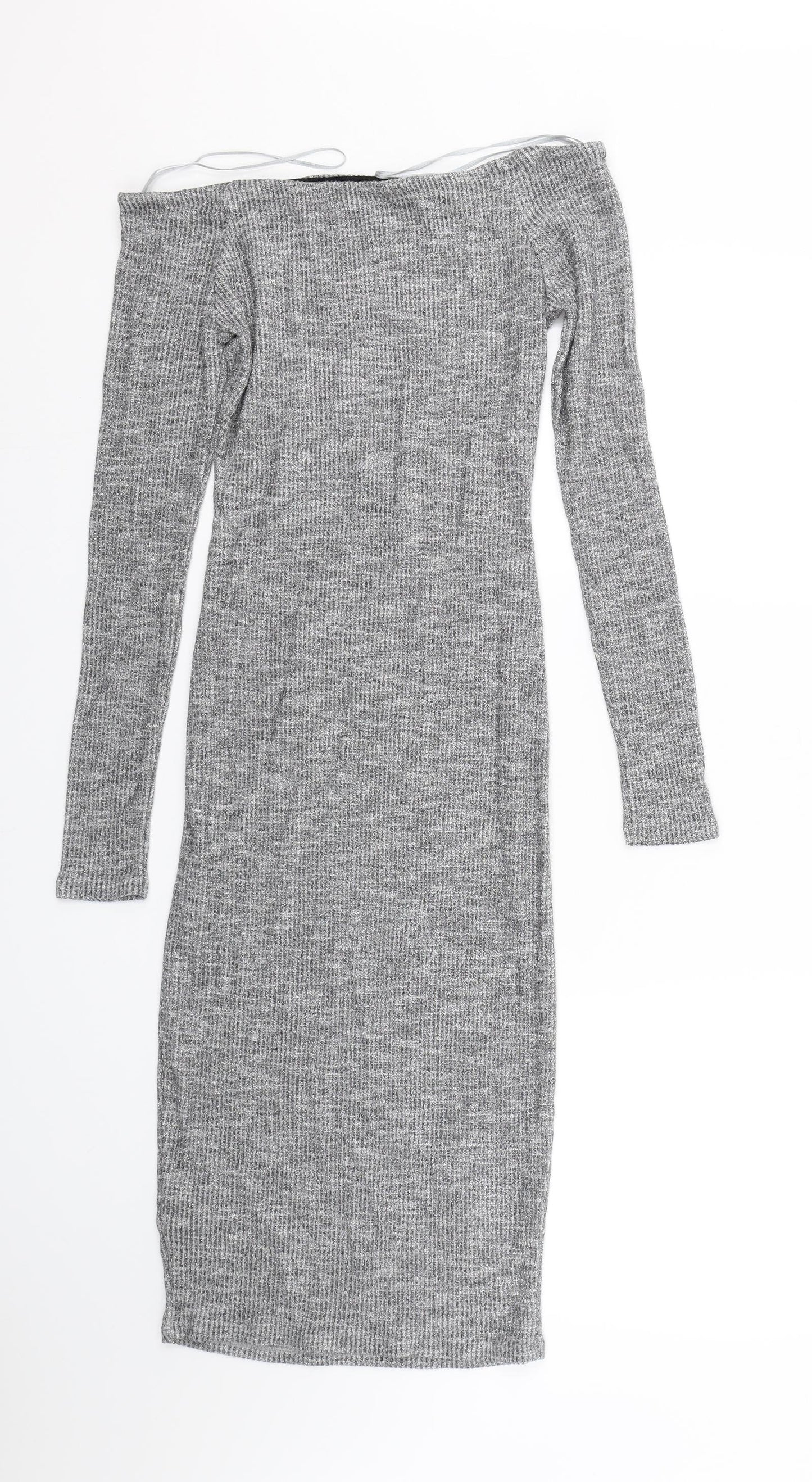 Lipsy Womens Grey   Wrap Dress  Size 10