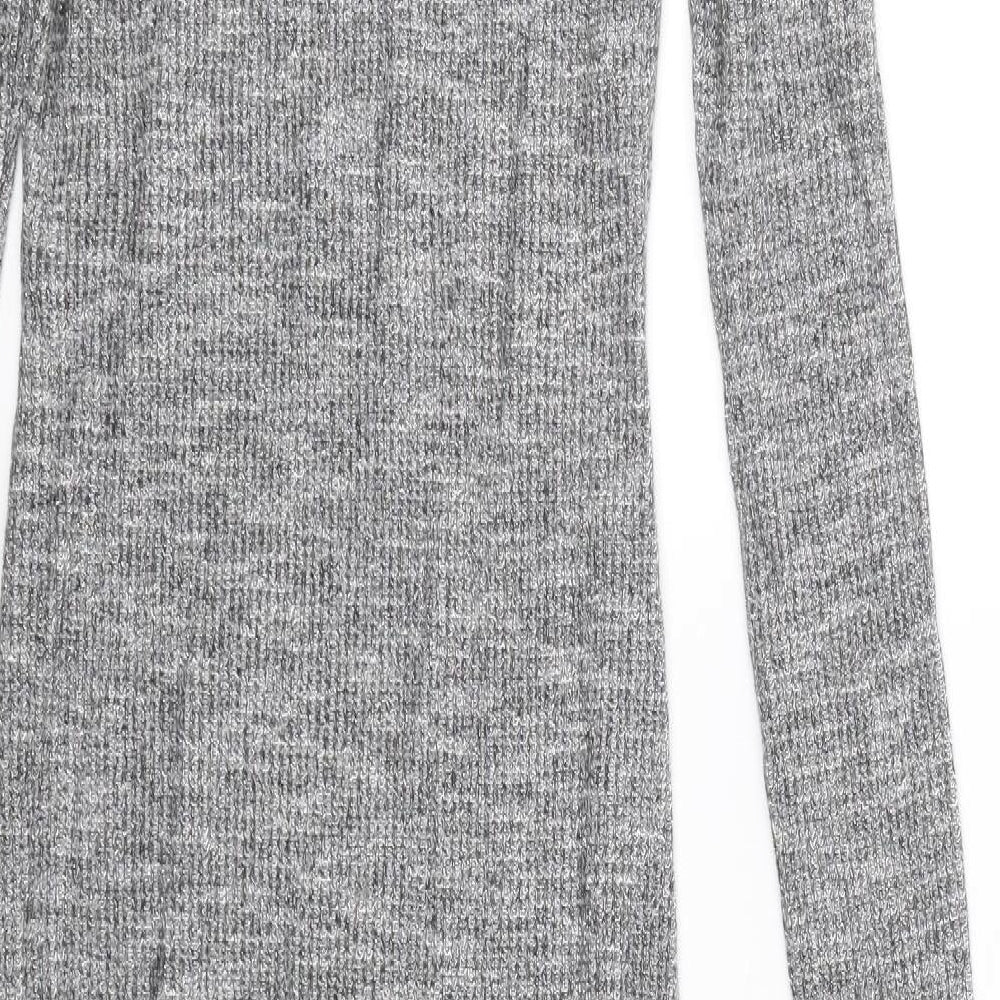 Lipsy Womens Grey   Wrap Dress  Size 10