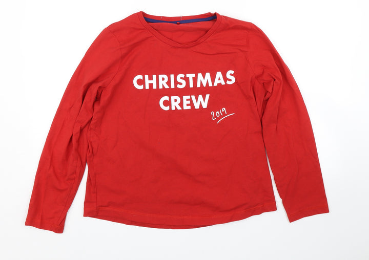 George Womens Red Basic T-Shirt Size 12 - Christmas