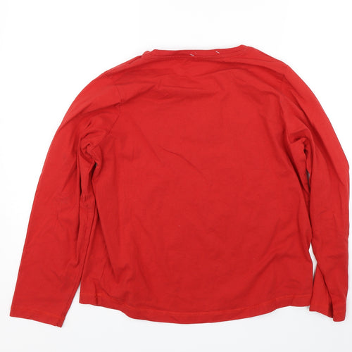 George Womens Red   Basic T-Shirt Size 12  - Christmas