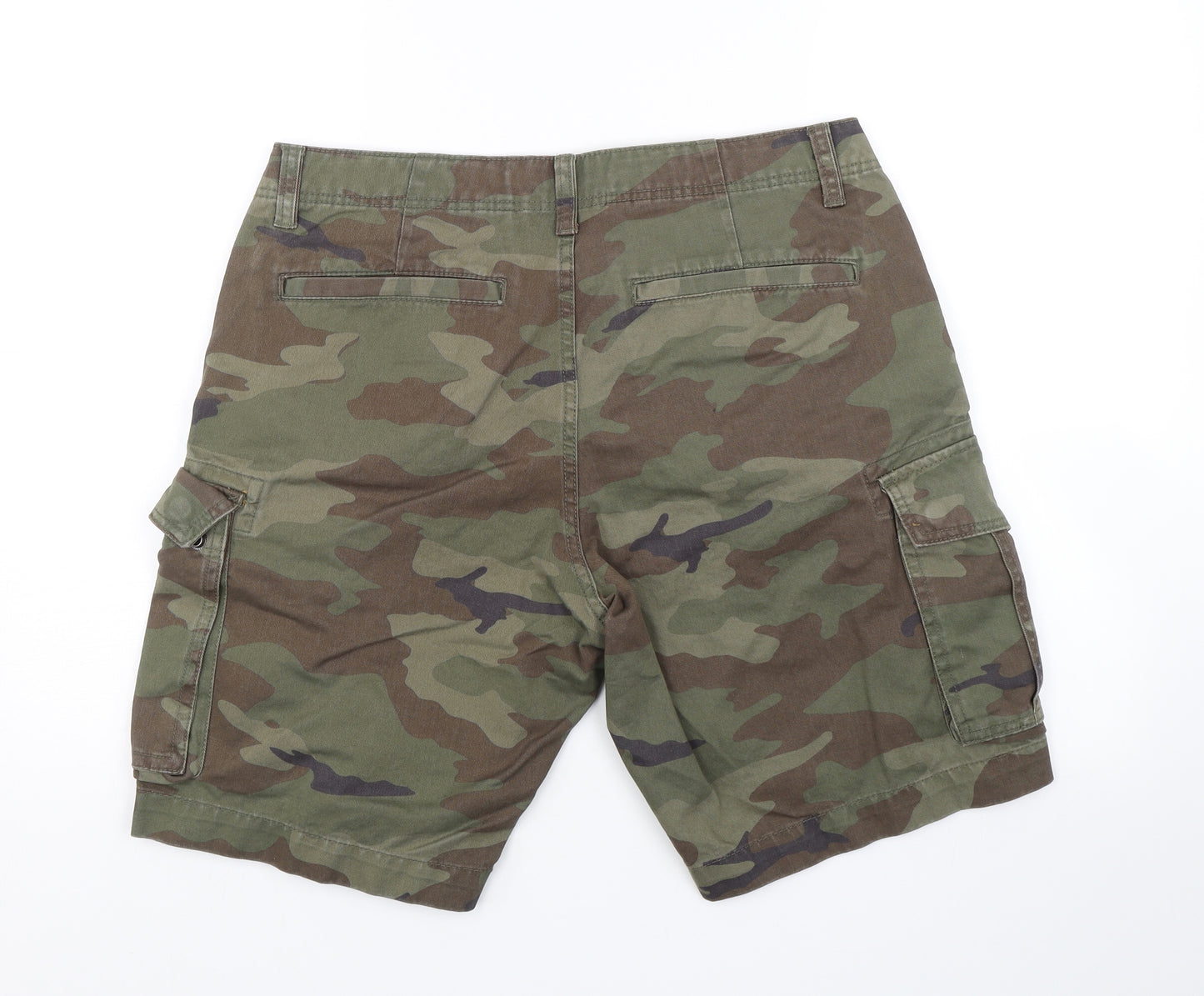 NEXT Mens Green Camouflage  Bermuda Shorts Size 34