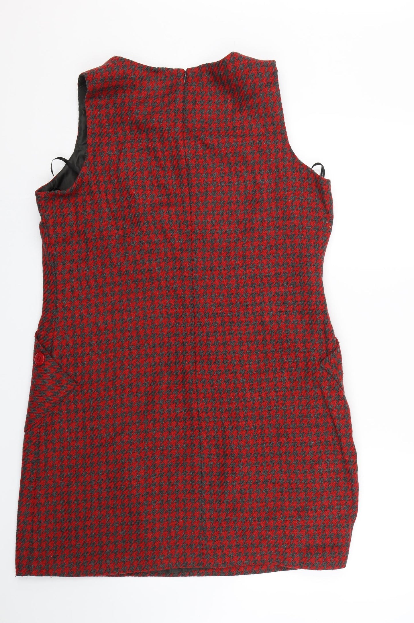 Papaya Womens Red Houndstooth  Tank Dress  Size 18
