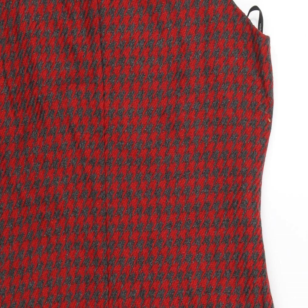 Papaya Womens Red Houndstooth  Tank Dress  Size 18