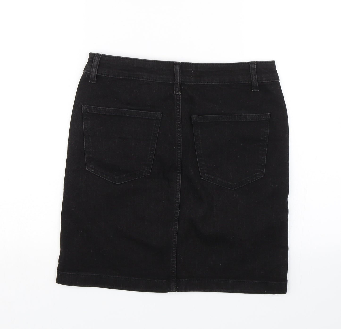 Denim & co Womens Black  Denim Mini Skirt Size 10