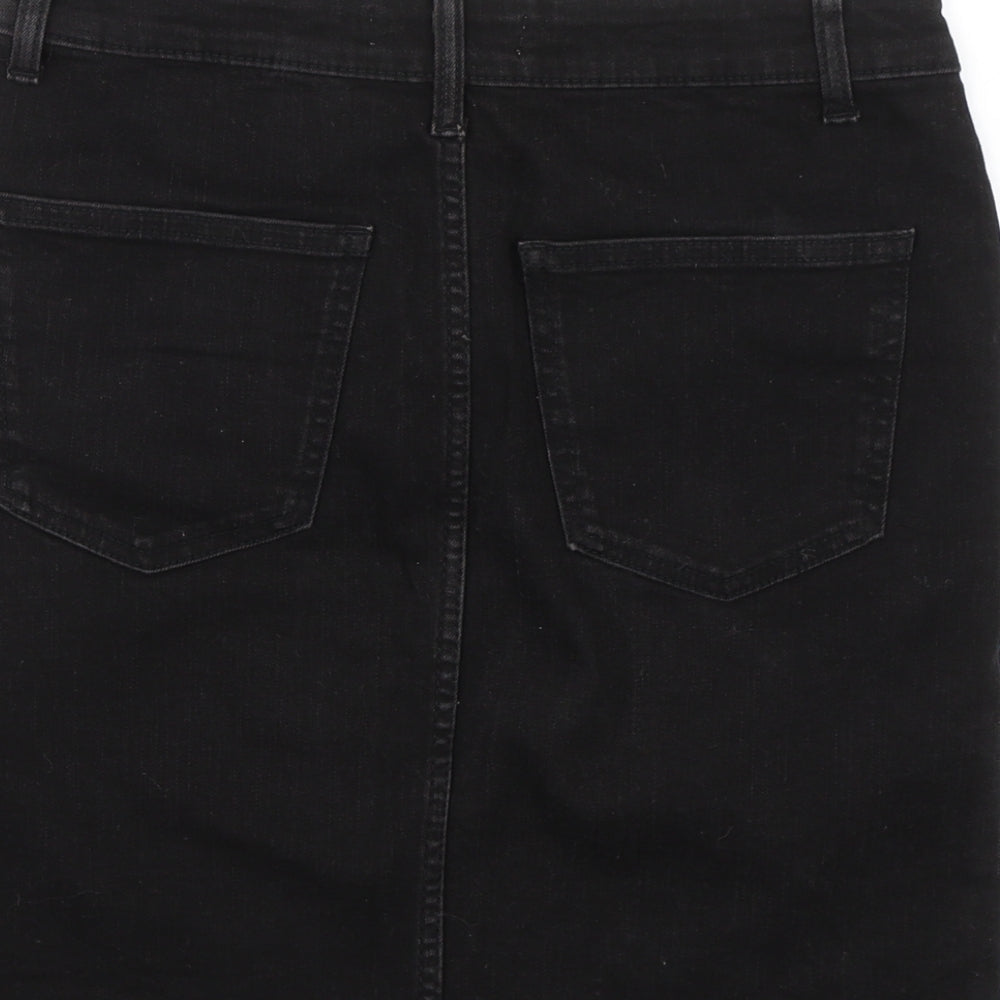 Denim & co Womens Black  Denim Mini Skirt Size 10