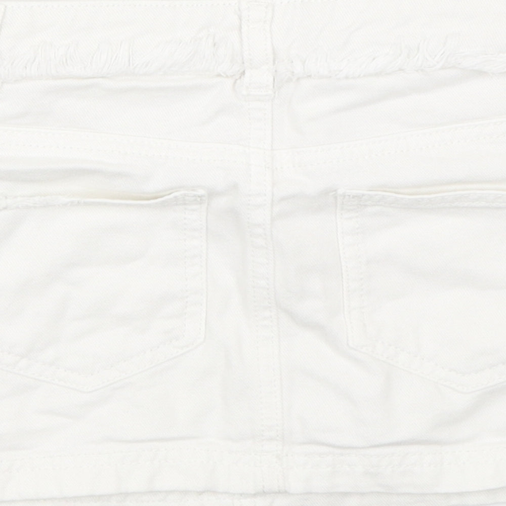 NEXT Girls White  Denim Mini Skirt Size 6 Years