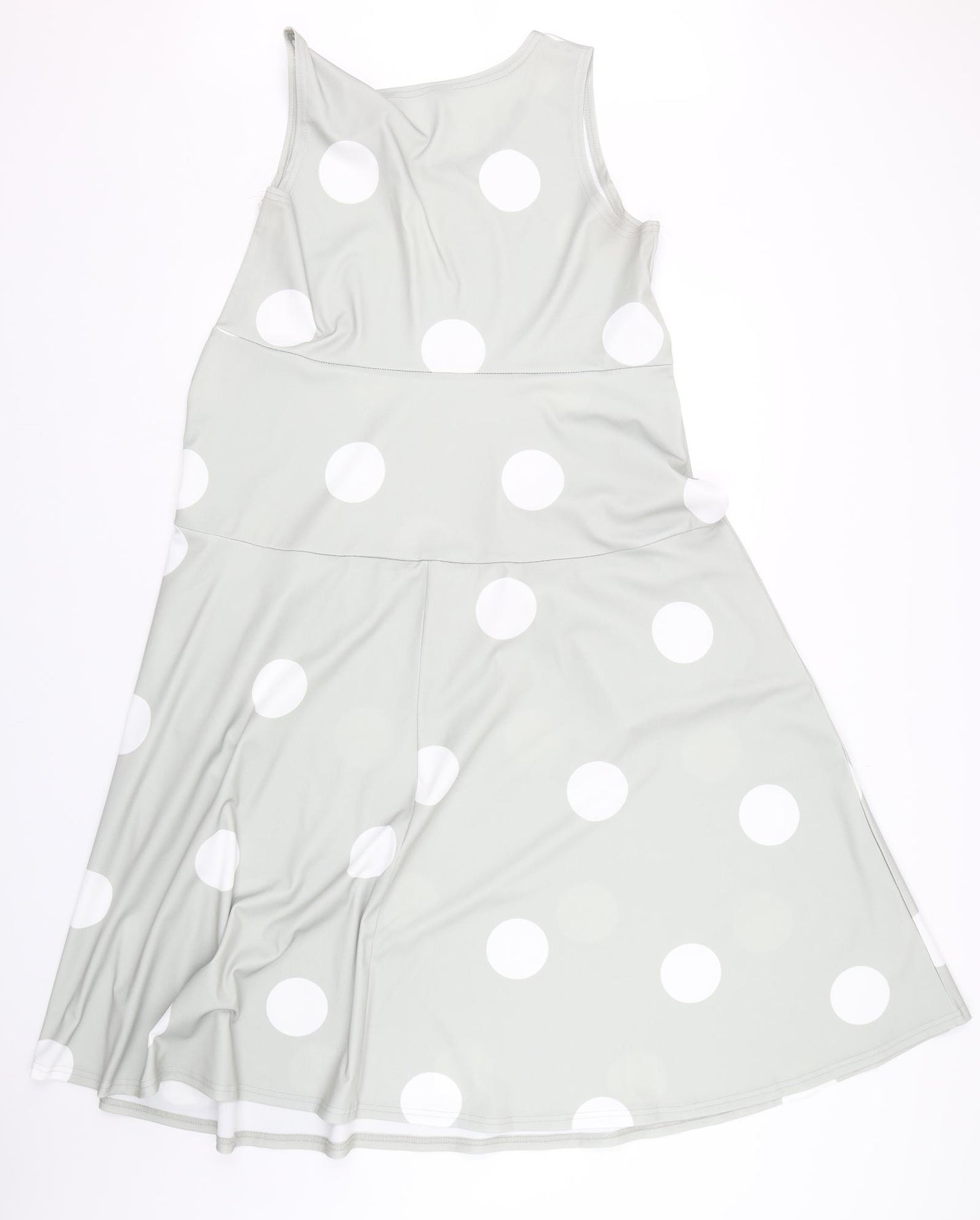 Preworn Womens Grey Polka Dot  Tank Dress  Size 18