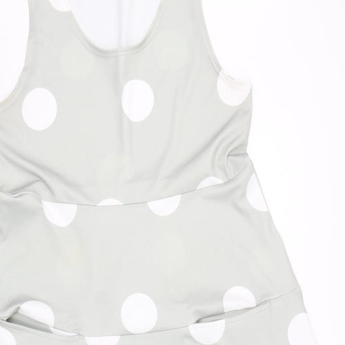 Preworn Womens Grey Polka Dot  Tank Dress  Size 18