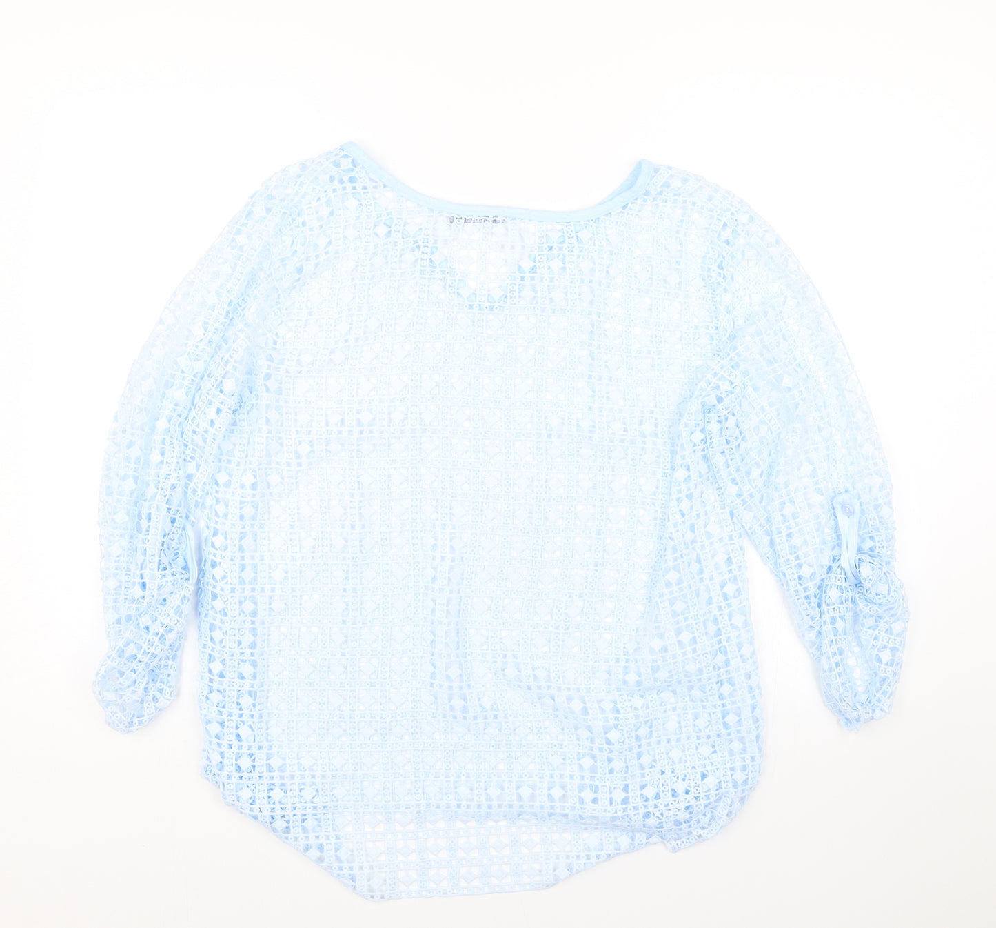 LV Clothing Womens Blue Argyle/Diamond  Basic T-Shirt Size 16