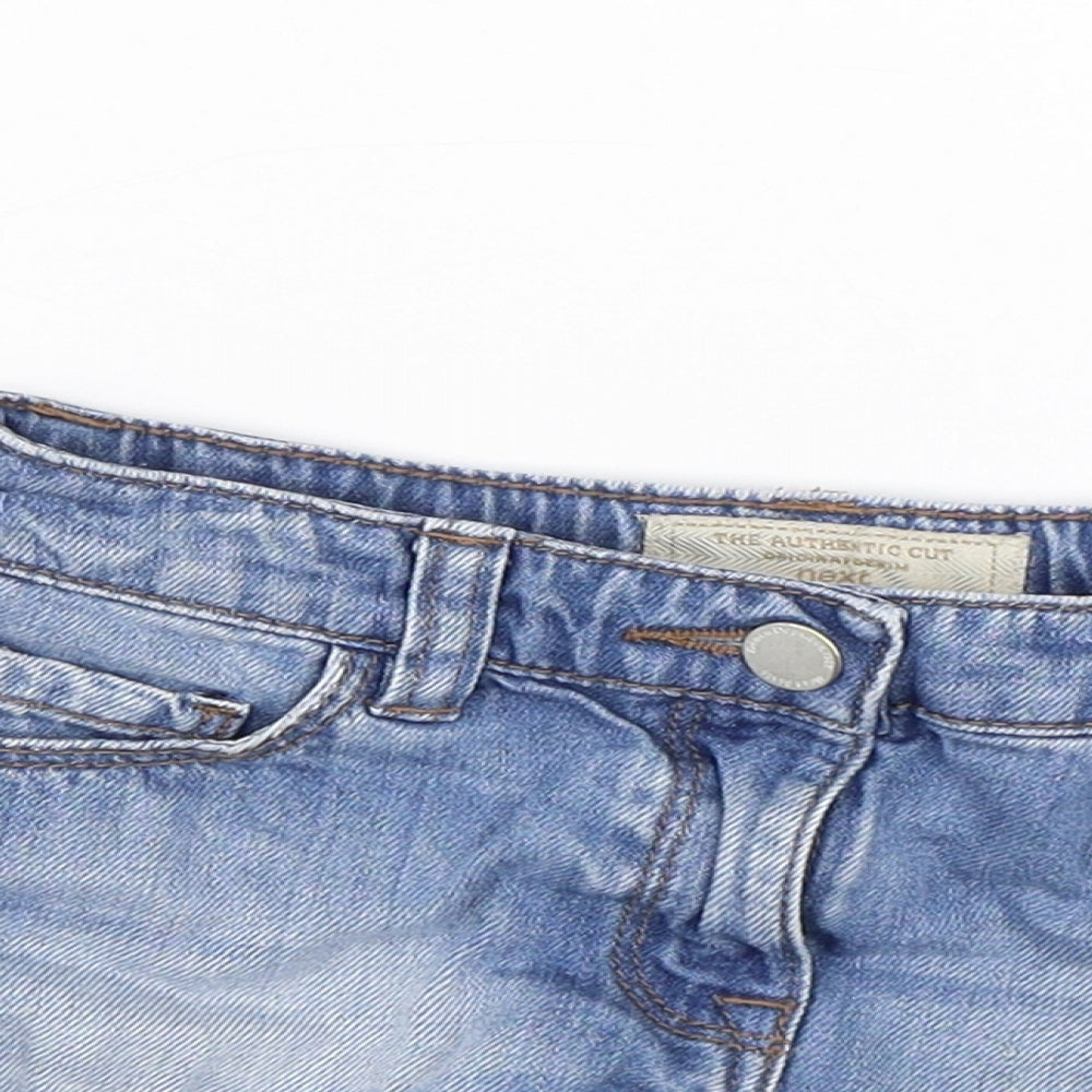 NEXT Girls Blue  Denim Mom Shorts Size 7 Years