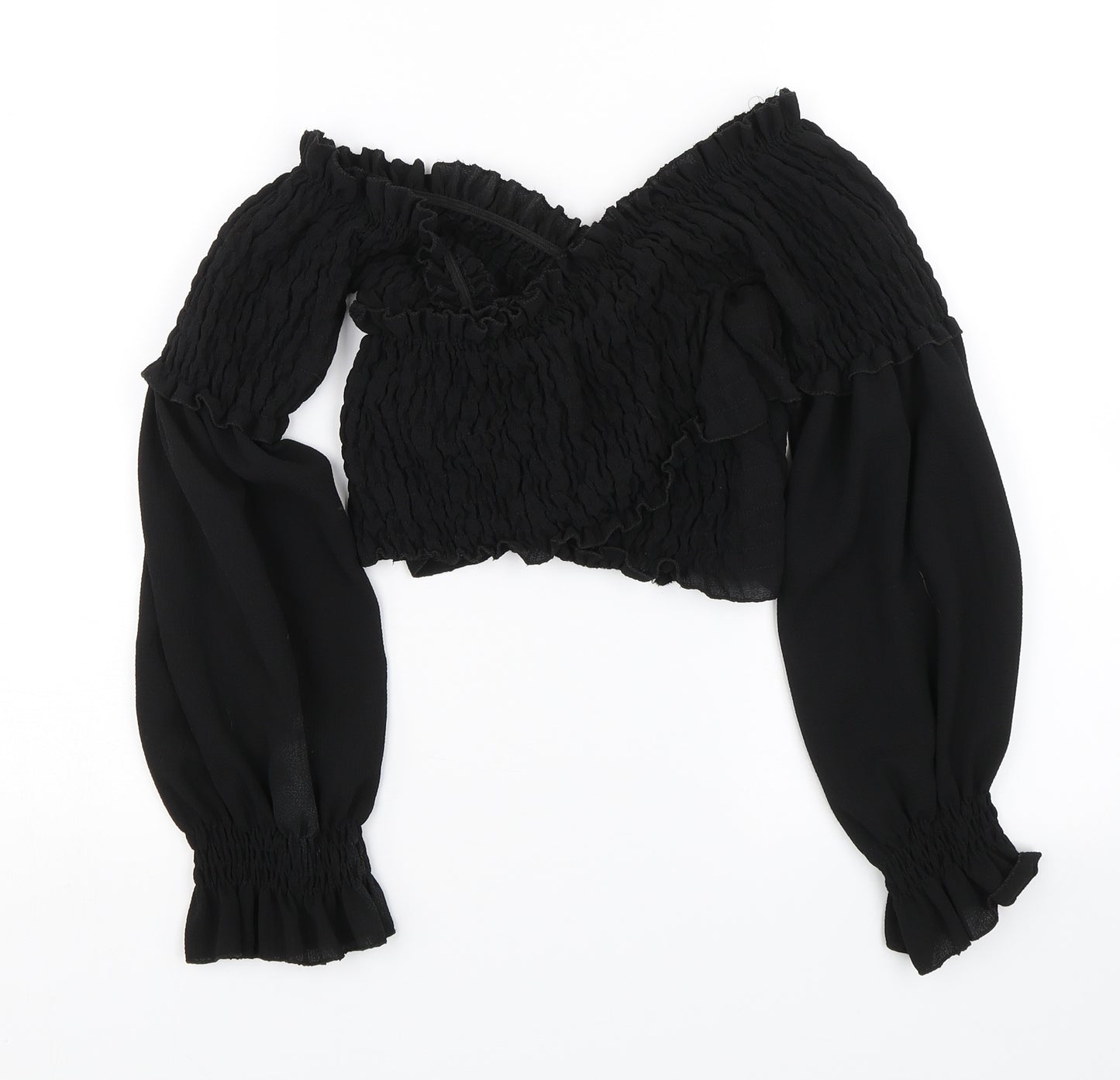 Preworn Womens Black   Cropped T-Shirt Size 8