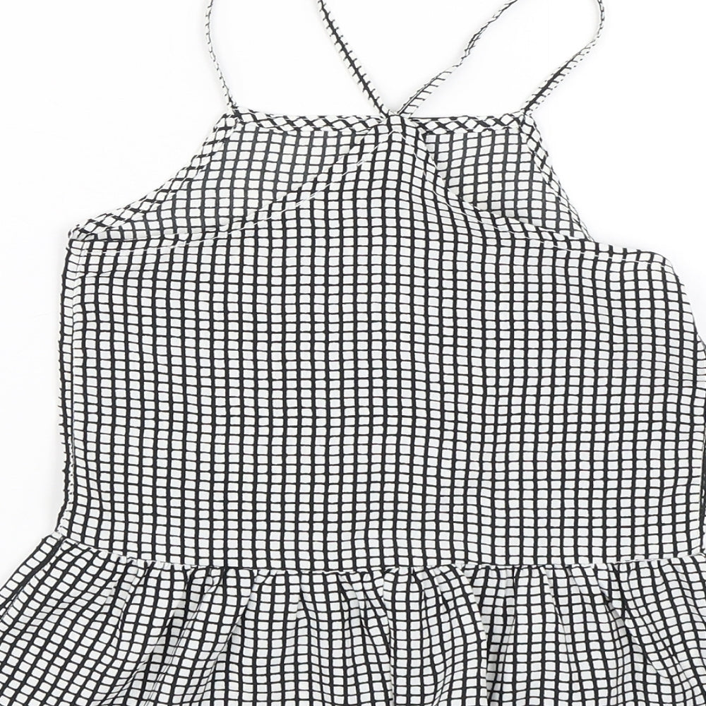 River Island Girls Black Check  Tank Dress  Size 5 Years  - Summer