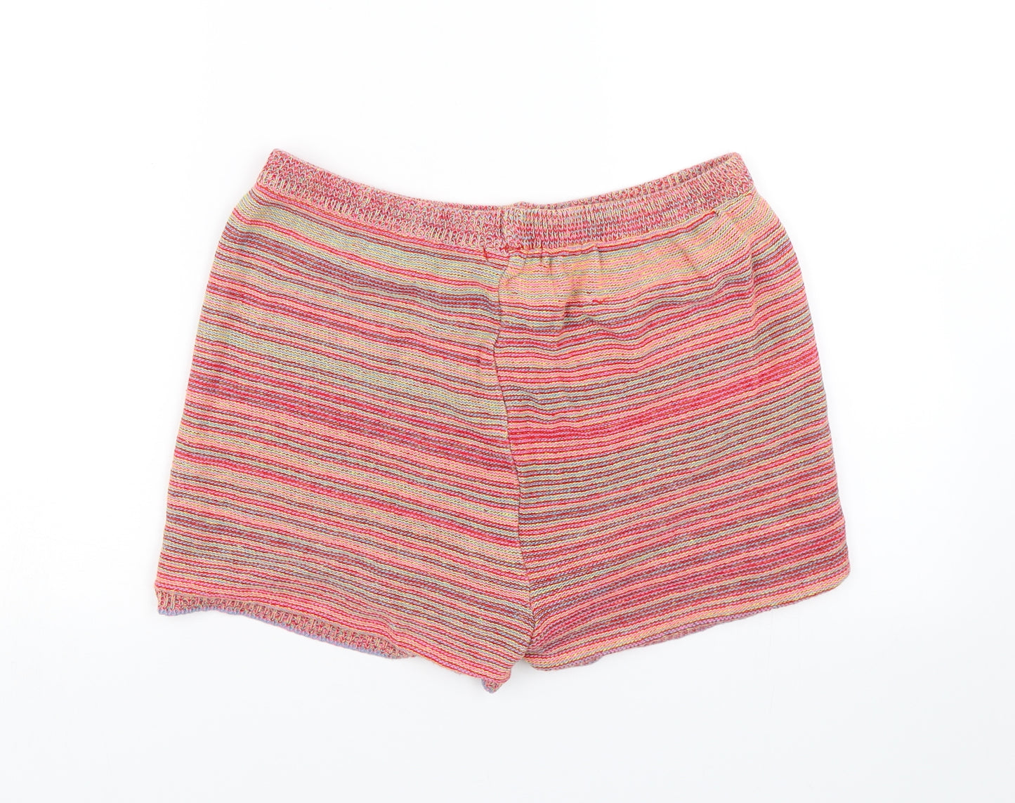 PRETTYLITTLETHING Womens Multicoloured Striped Knit Sweat Shorts Size L