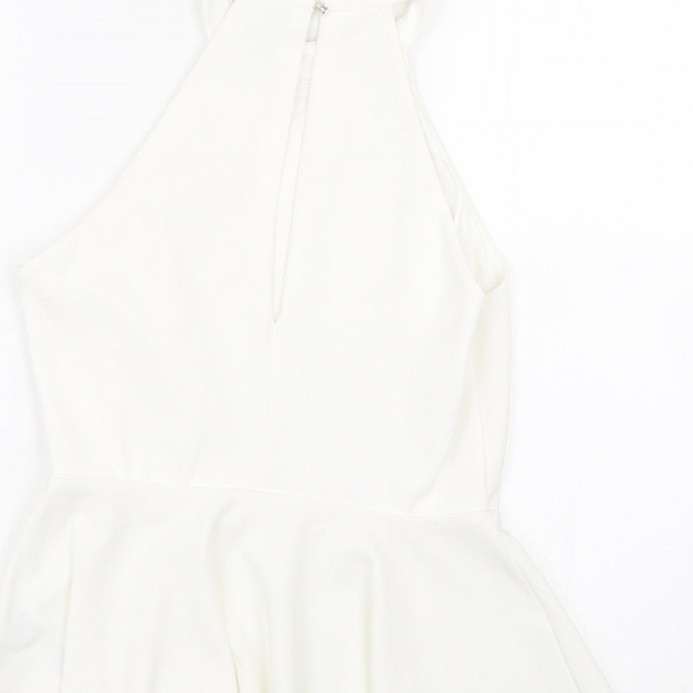 New Look Womens White   Wrap T-Shirt Size 12