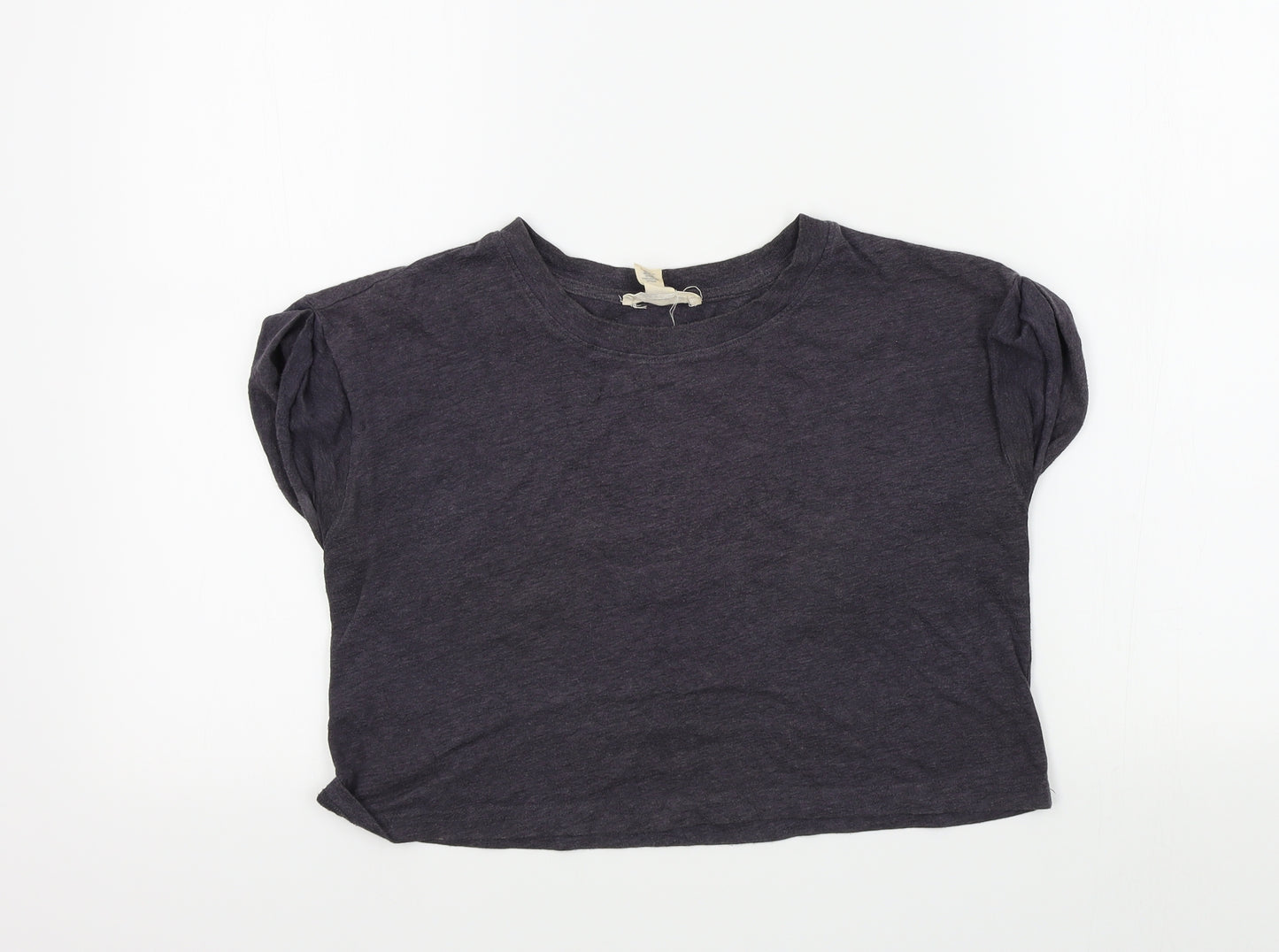 FOREVER 21 Womens Grey Colourblock  Basic T-Shirt Size 8