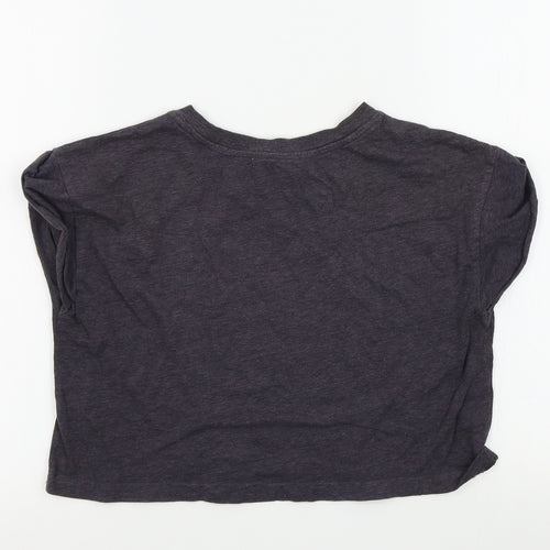 FOREVER 21 Womens Grey Colourblock  Basic T-Shirt Size 8