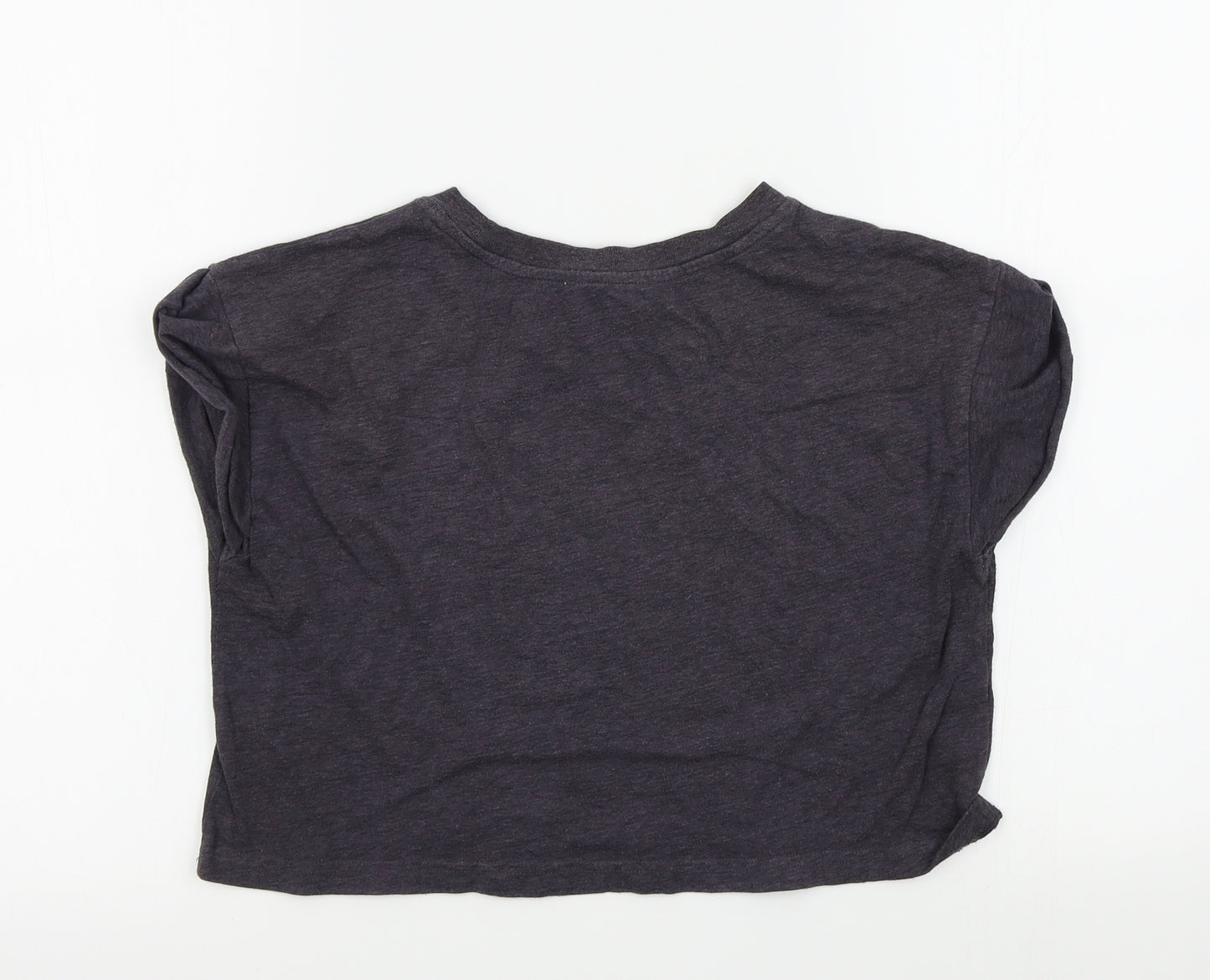FOREVER 21 Womens Grey Colourblock  Basic T-Shirt Size 8