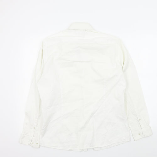 Ceader wood state Mens White Colourblock   Button-Up Size 16.5