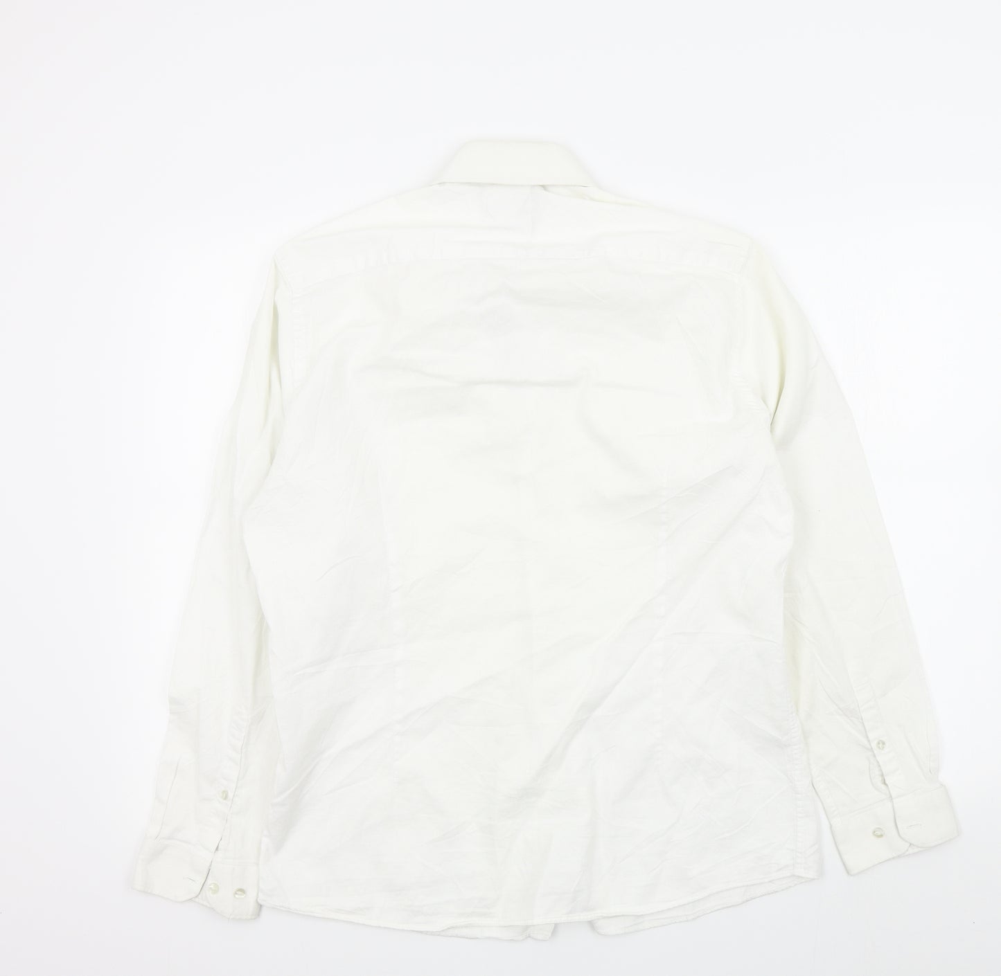 Ceader wood state Mens White Colourblock   Button-Up Size 16.5