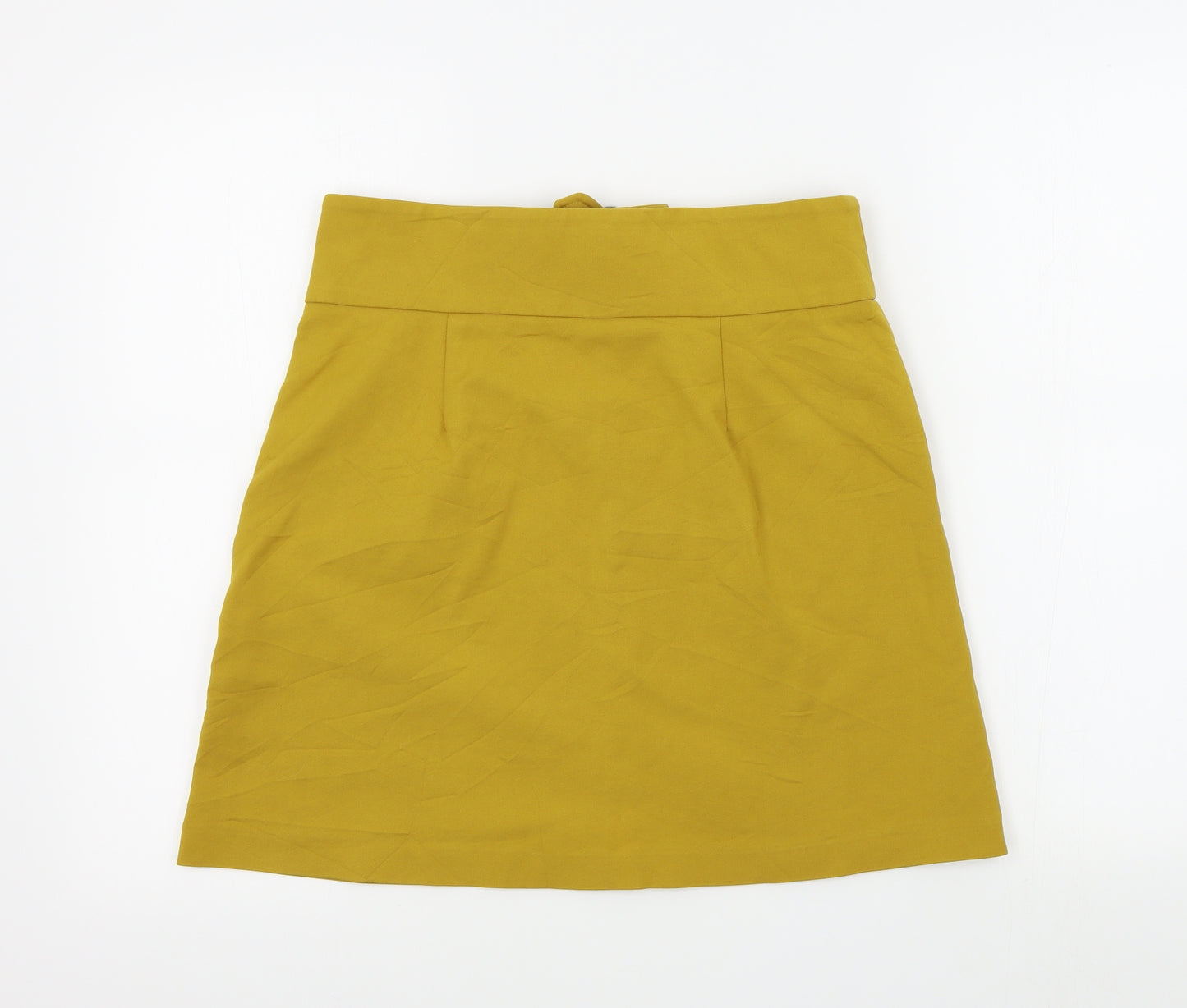 M&S Womens Yellow   A-Line Skirt Size 10