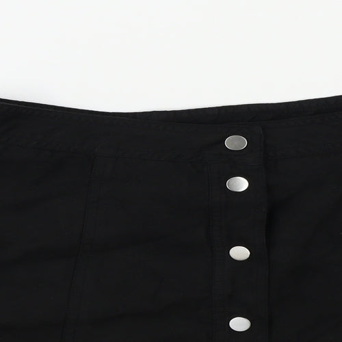 H&M Womens Black   A-Line Skirt Size 38