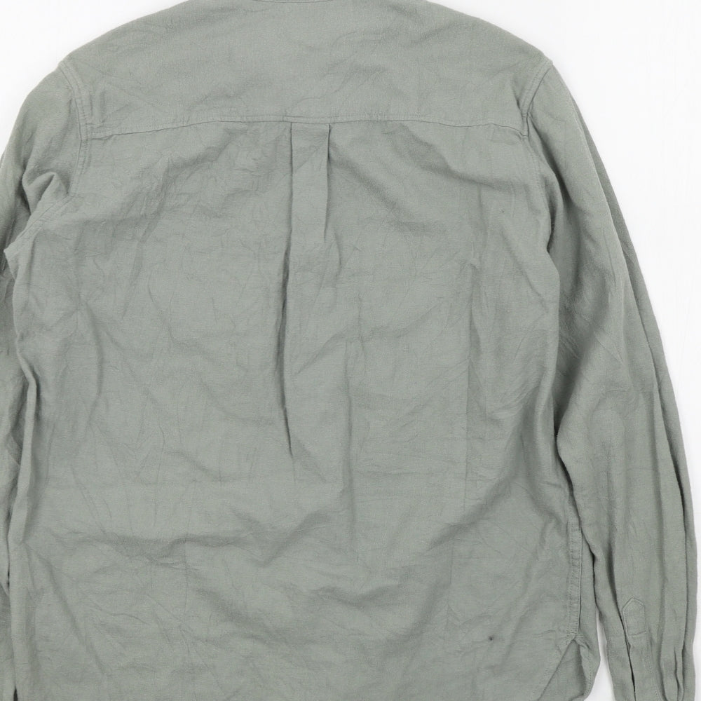 uniquo Mens Grey Colourblock   Button-Up Size S