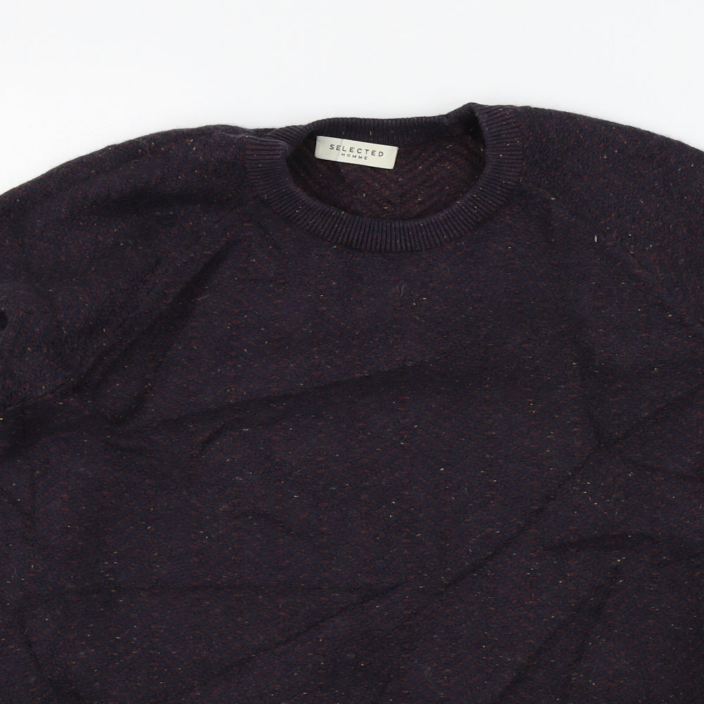 Selected Homme Mens Purple   Pullover Jumper Size M