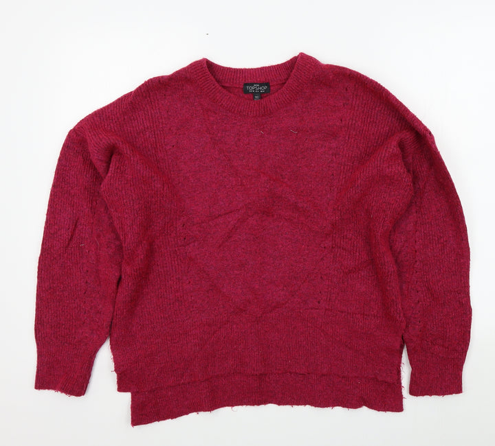 Topshop Womens Pink Pullover Jumper Size 10