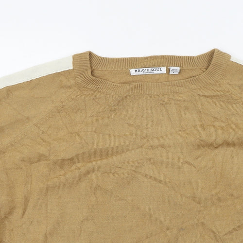 Brave Soul Womens Brown   Pullover Jumper Size L