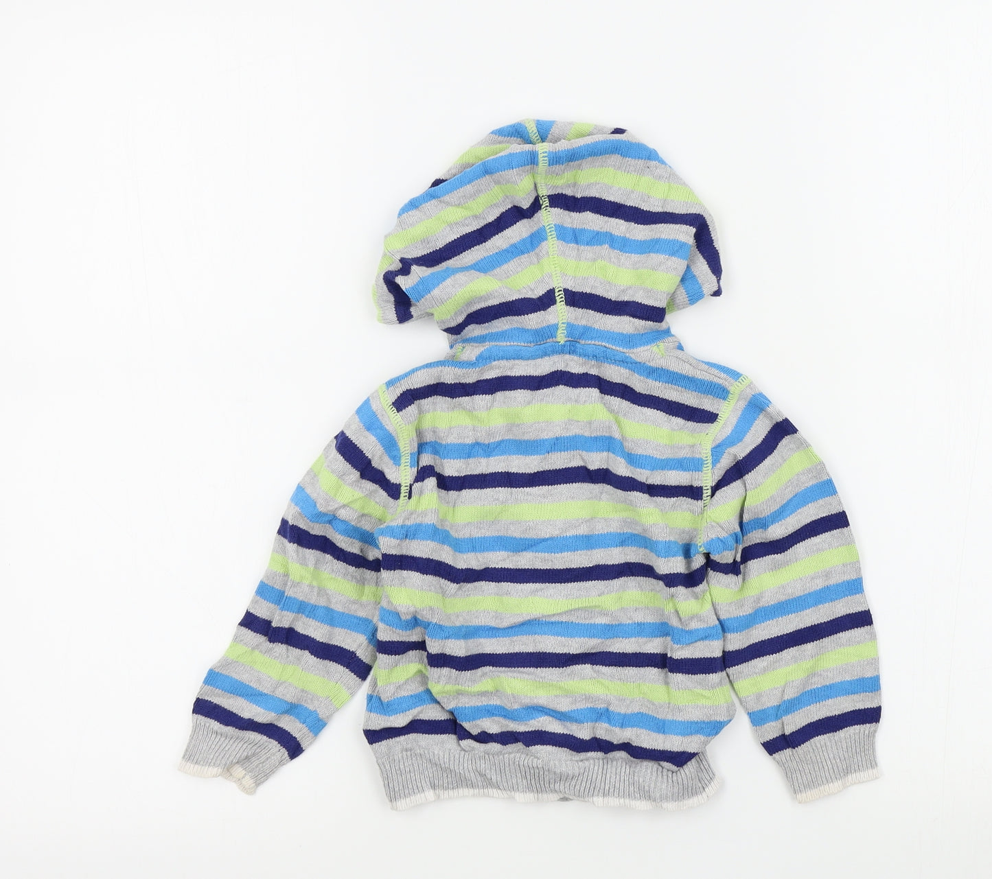 Smile Boys Blue Striped  Cardigan Jumper Size 12-18 Months