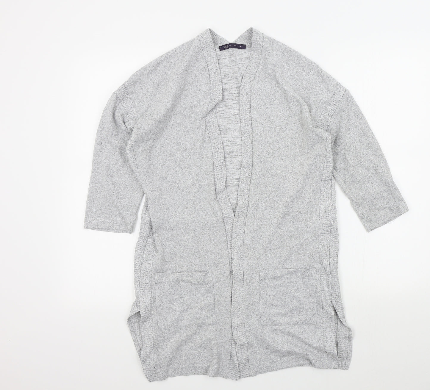 M&S Womens Grey   Cardigan Jumper Size 12
