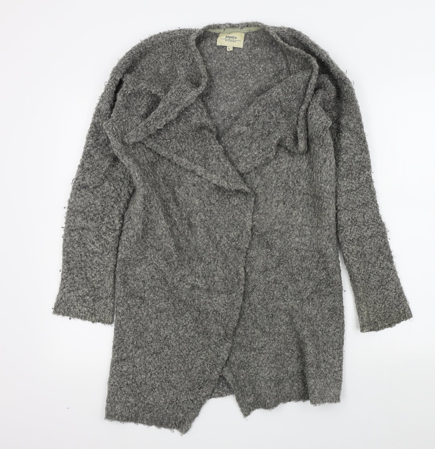 Papaya Womens Grey   Cardigan Jumper Size S