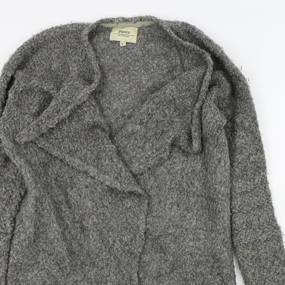 Papaya Womens Grey   Cardigan Jumper Size S