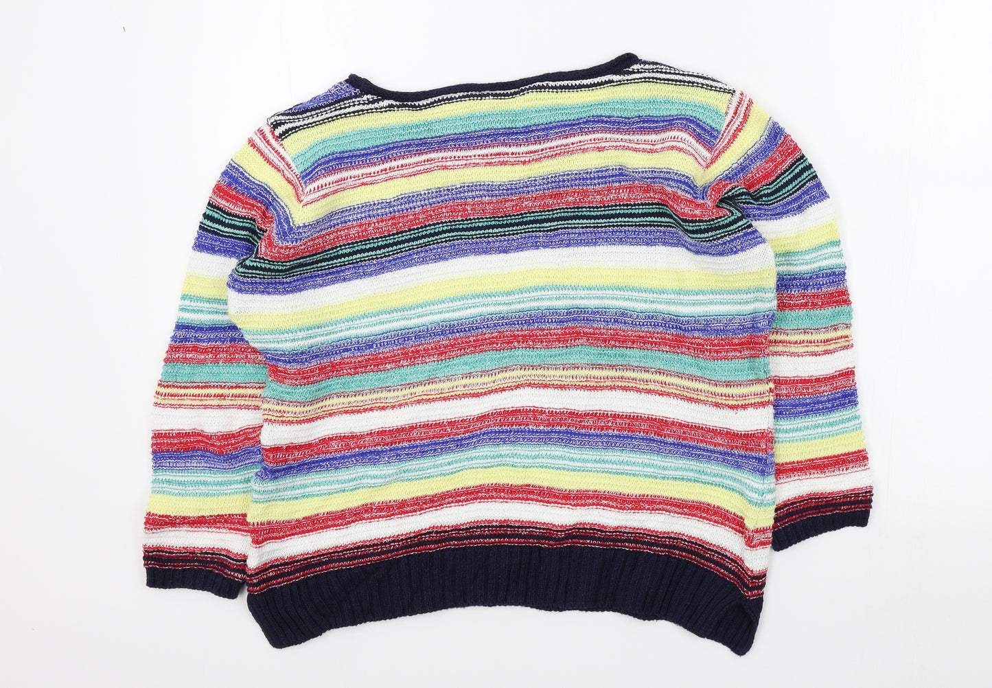 M&Co Womens Multicoloured Striped  Pullover Jumper Size 12