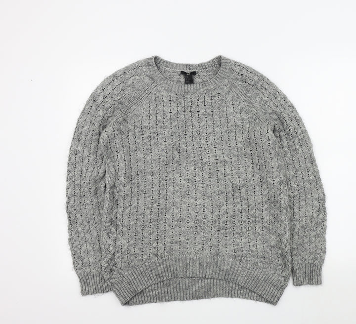 H&M Womens Grey   Pullover Jumper Size S
