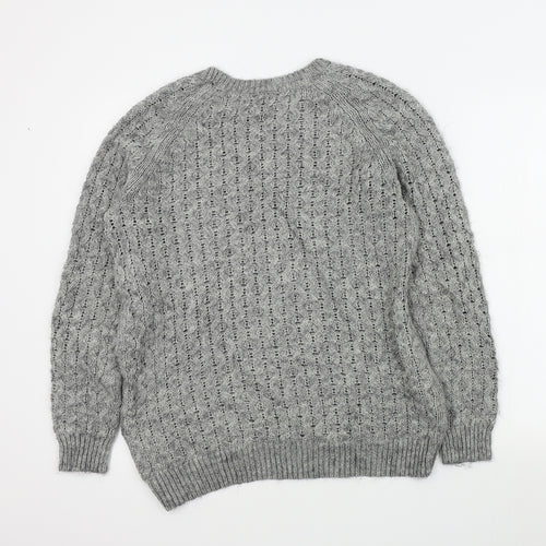 H&M Womens Grey   Pullover Jumper Size S