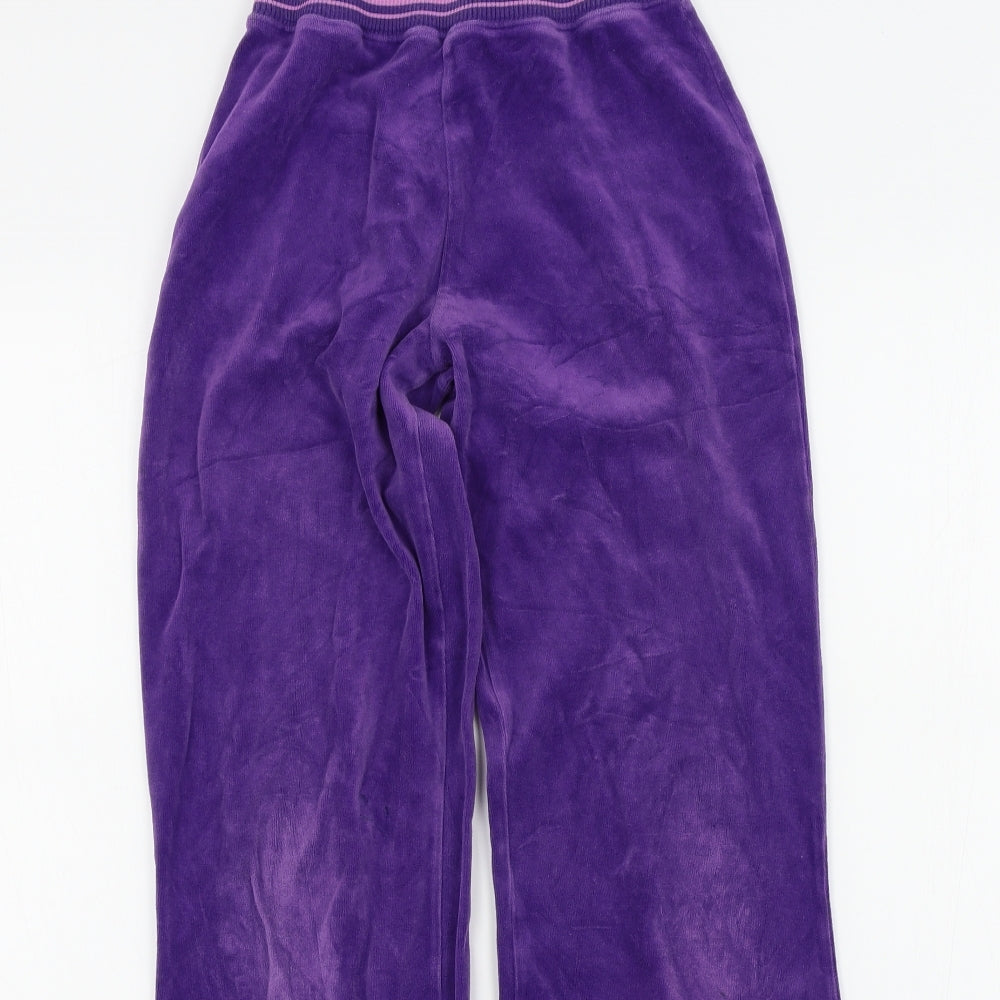 M&S Girls Purple   Jogger Trousers Size 11 Years