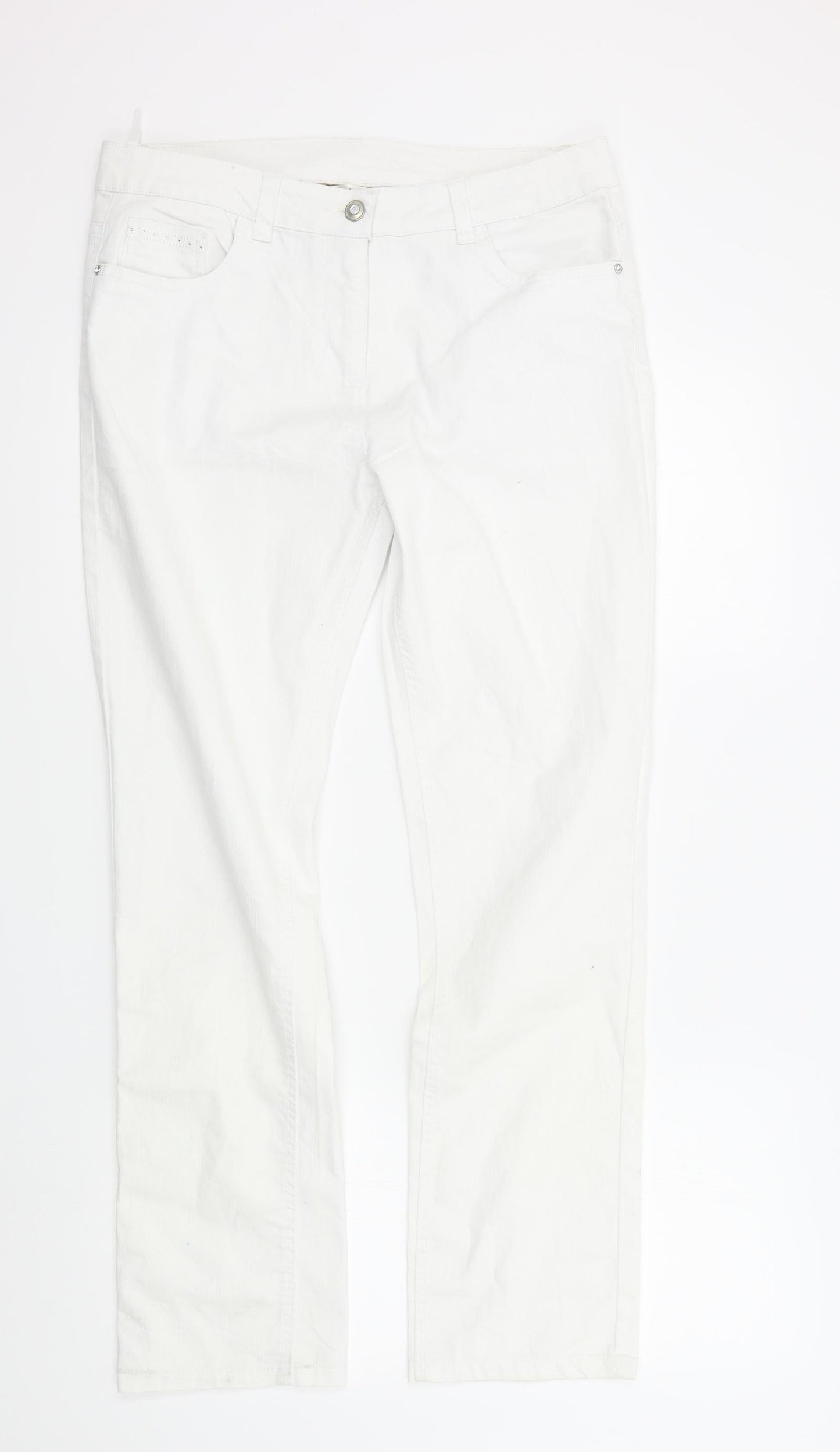Epilogue Womens White   Straight Jeans Size 14 L29 in