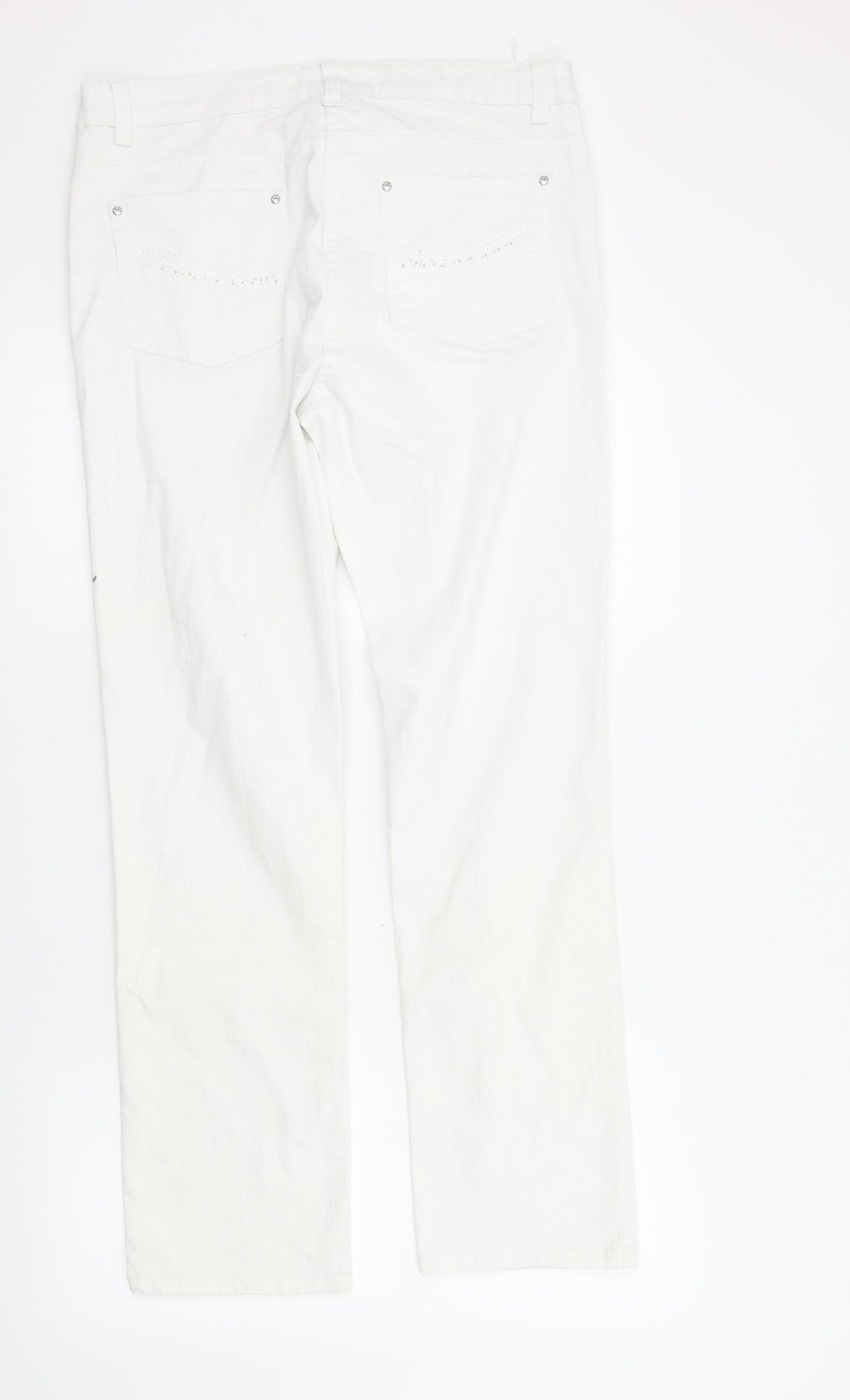 Epilogue Womens White   Straight Jeans Size 14 L29 in