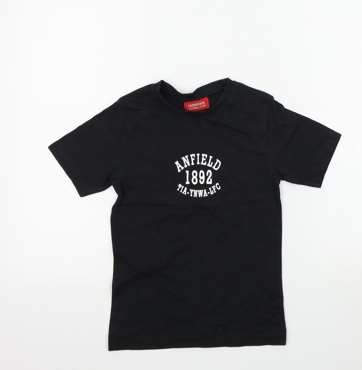 Liverpool FC Boys Black   Basic T-Shirt Size 7-8 Years  - Liverpool FC