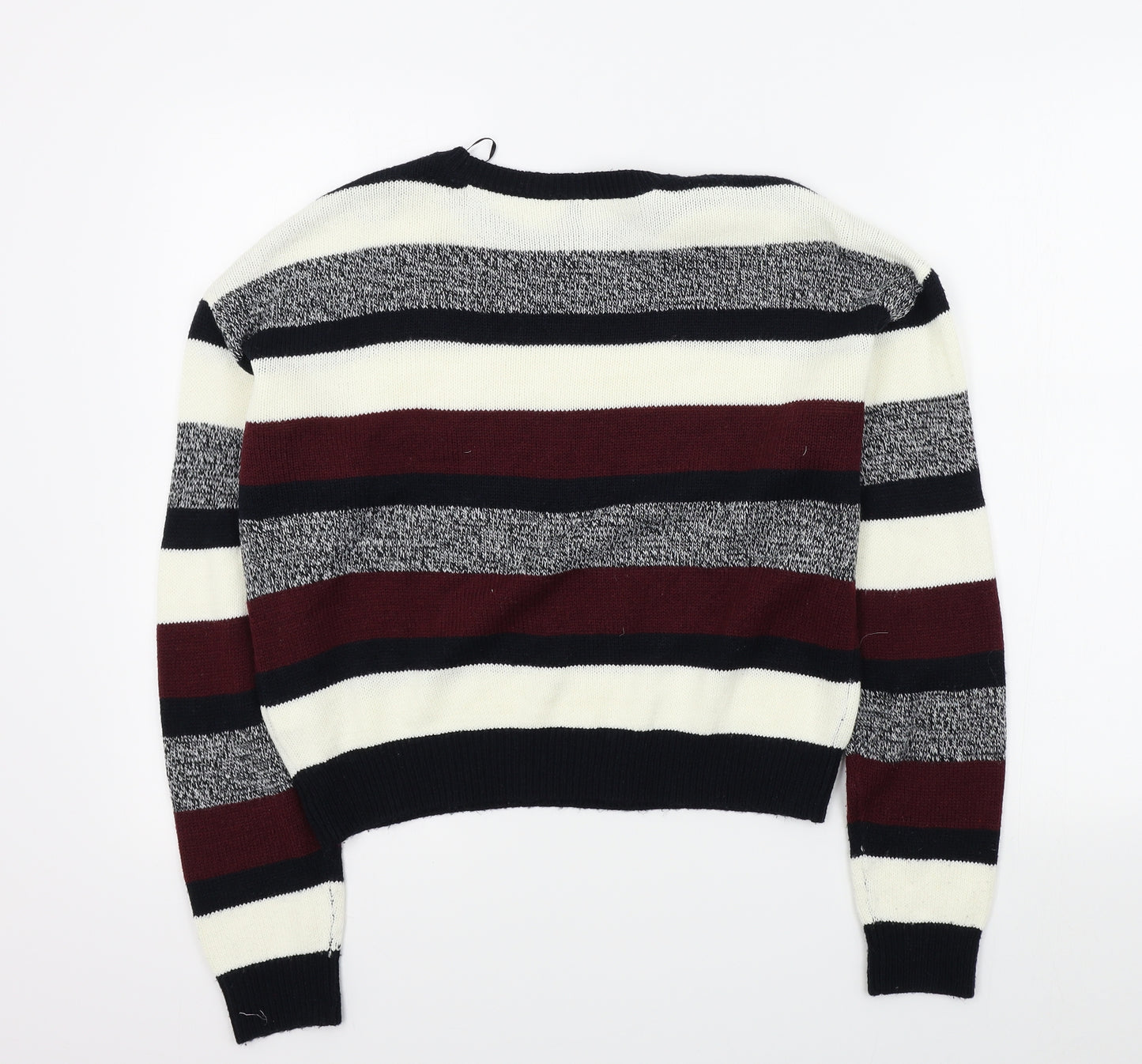H&M Womens Red Striped  Pullover Jumper Size S